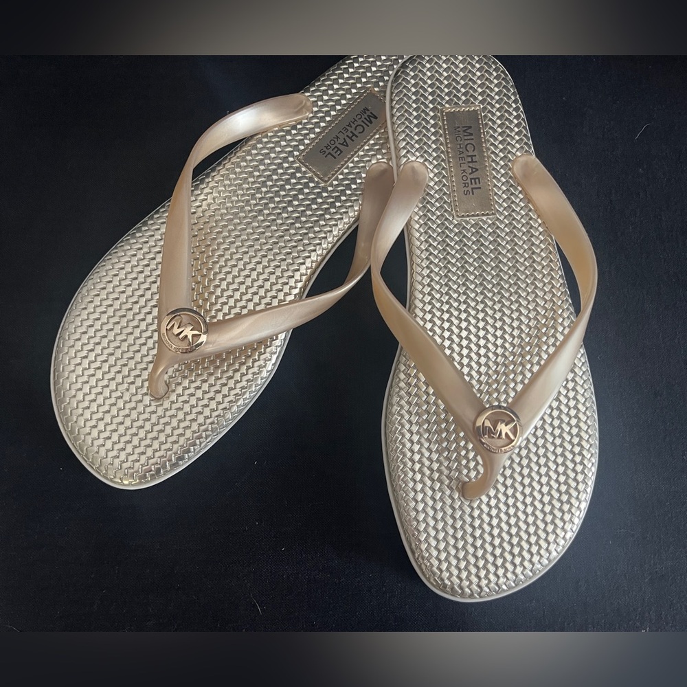 Michael Kors Gold Sandals size 10